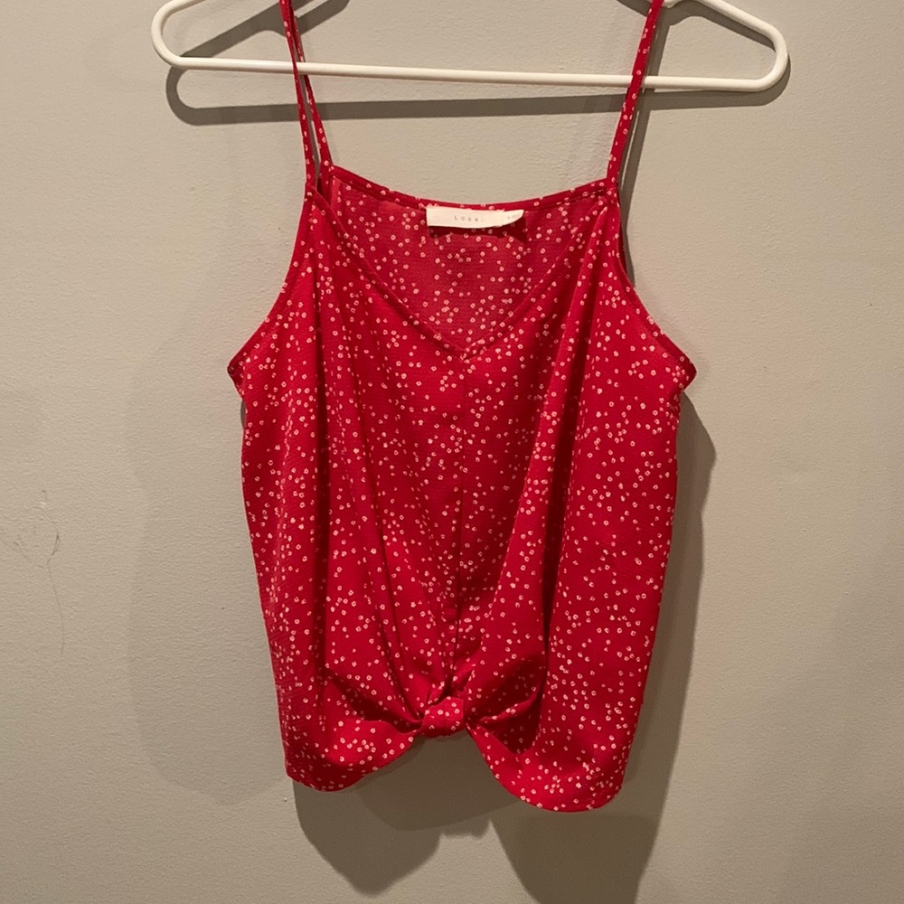 Lush Devon crop cami tank. Red. Worn once. Size small.